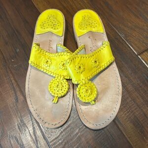 Jack Rogers Yellow Leather Sandals